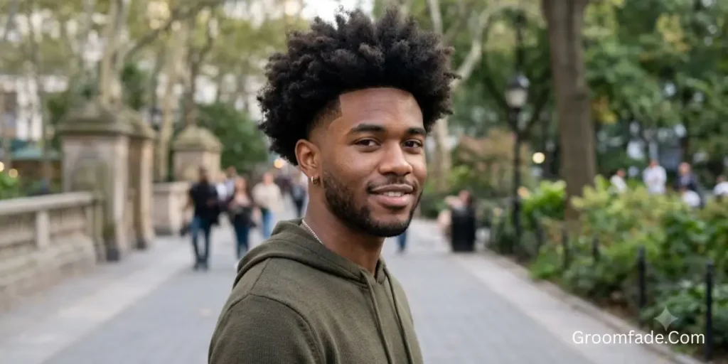 Low Taper Fade with Fluffy Hair