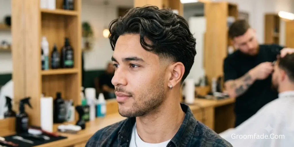 Low Taper Fade with Medium Hair
