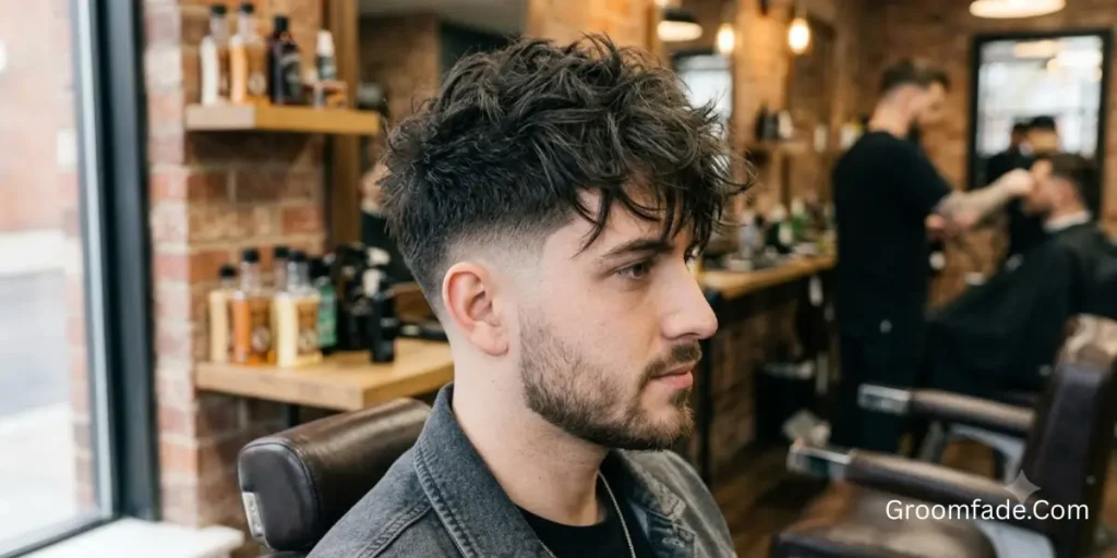 Low Taper Fade with Messy Hair