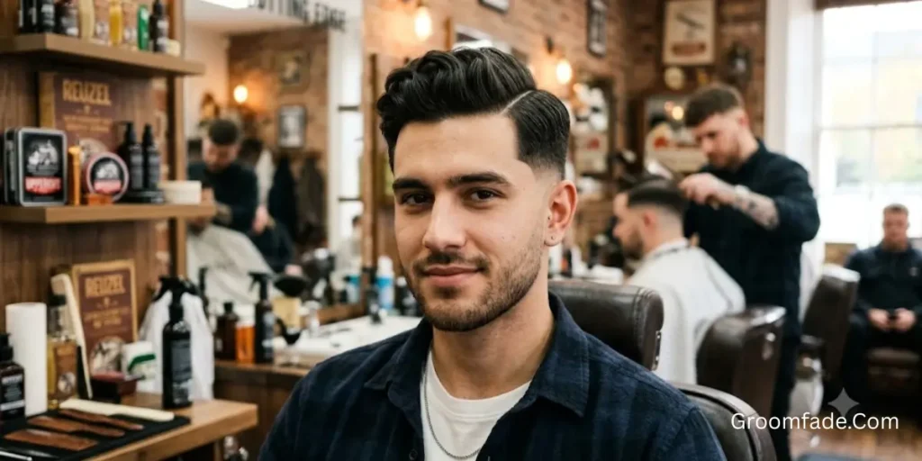 Low Taper Fade with Side Part