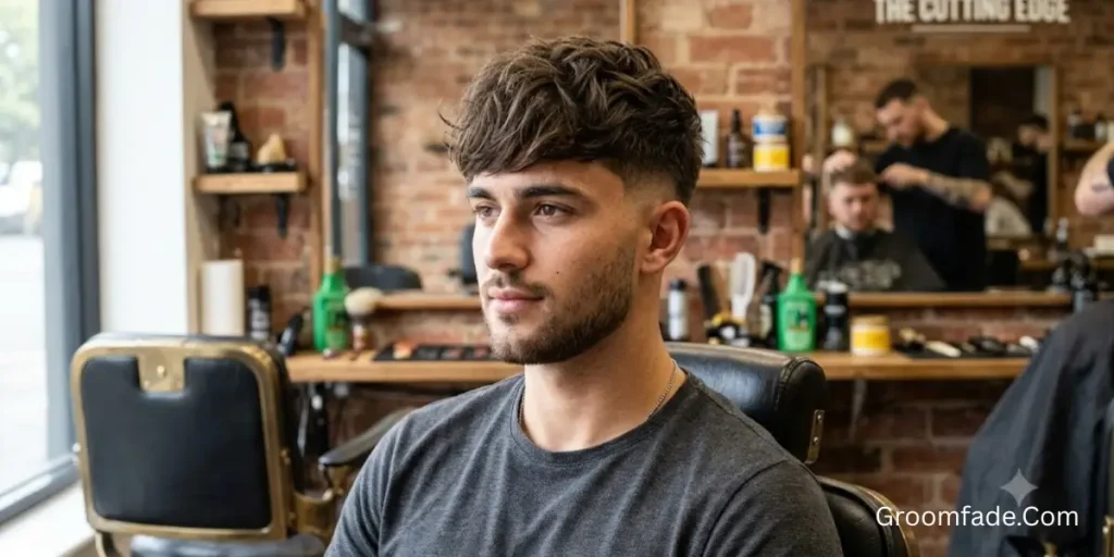 Low Taper Fade with Textured Fringe