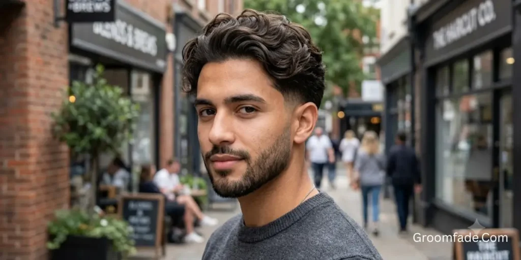 Low Taper Fade with Wavy Hair