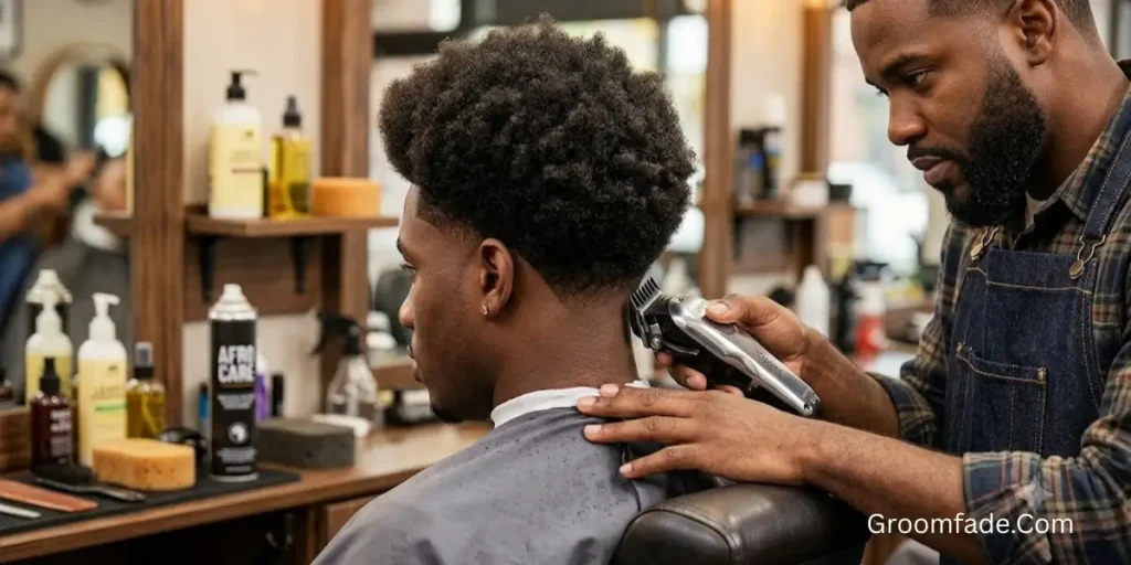 Maintain a Low Taper Fade Afro