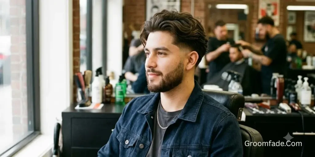 Medium Long Hair Taper Fade