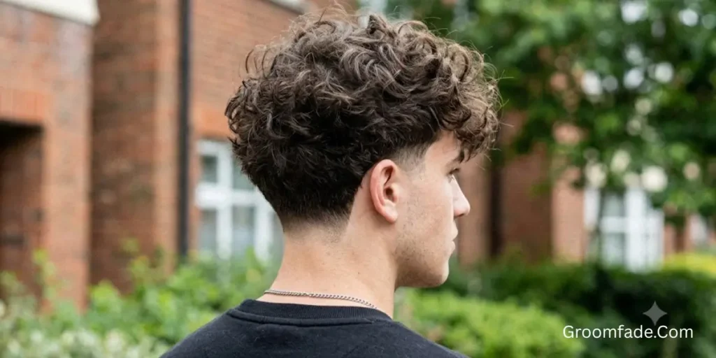 Messy Curly Low Taper Fade