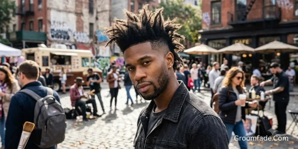 Messy Mohawk Fade