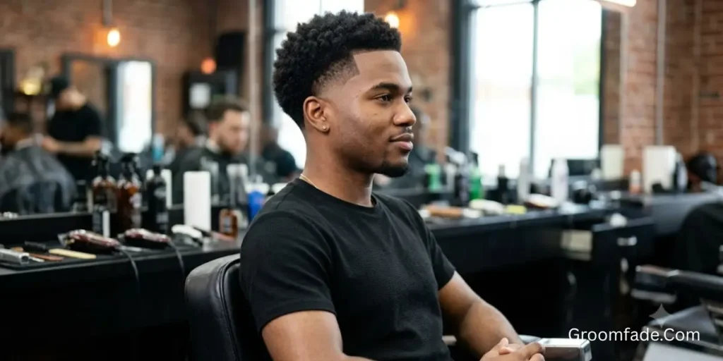 Mid Skin Taper Fade Black Male