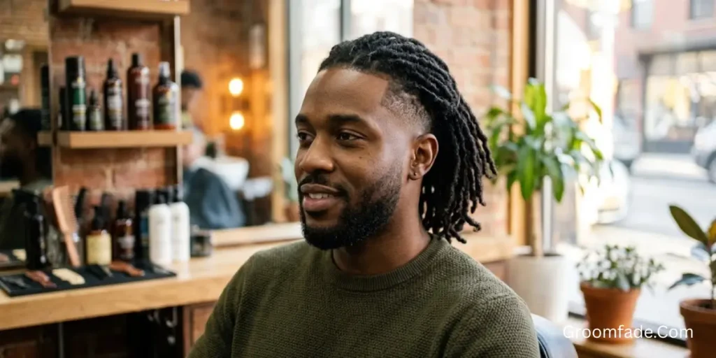 Mid Taper Fade Black Male Dreads