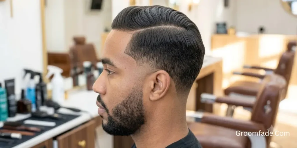 Mid Taper Fade Comb Over
