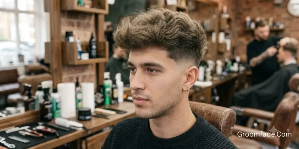 Mid Taper Fade Fluffy Hair