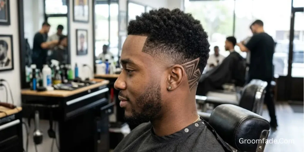 Mid Taper Fade with Hair Design