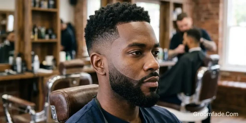 Mid Taper Fade with Sculpted Beard