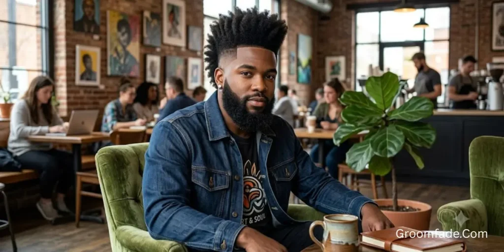 Mohawk Fade With Beard