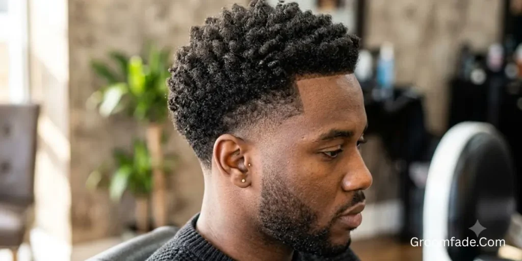 Natural Curl Low Taper Fade