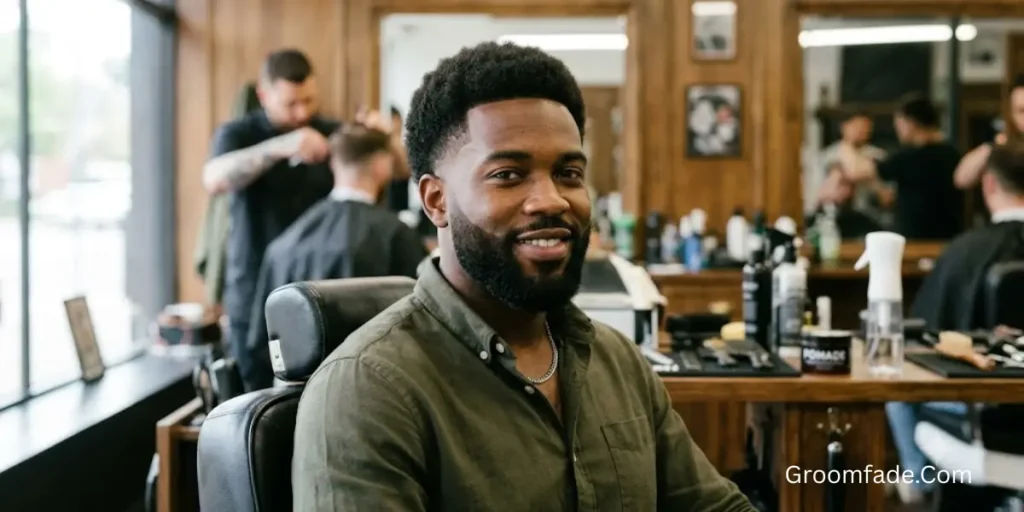 Short Low Taper Fade Afro