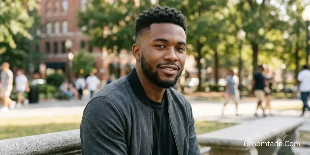 Short Mid Taper Fade Black Male