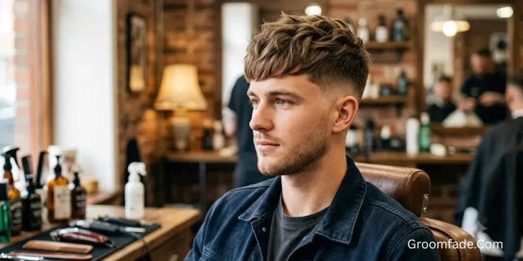 Short Textured Fringe Mid Taper