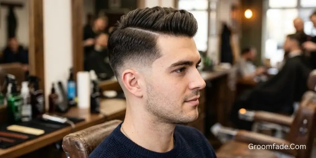 Side Part with Mid Taper Fade