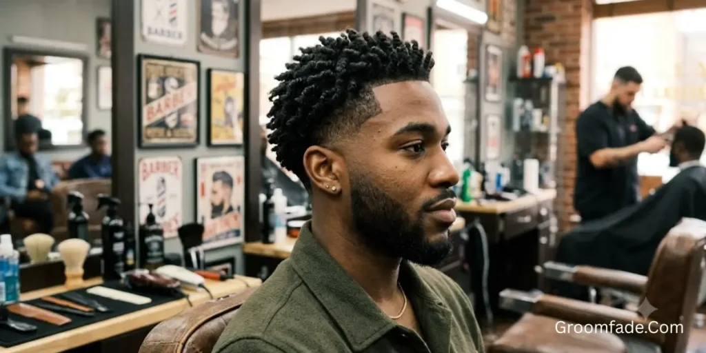 Sponge Twists with Mid Taper Fade