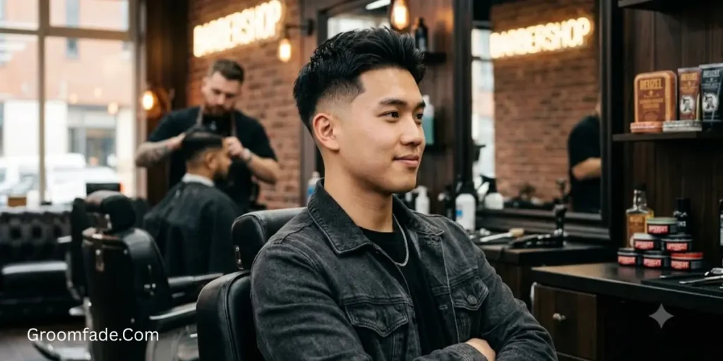 Taper low fade haircut asian