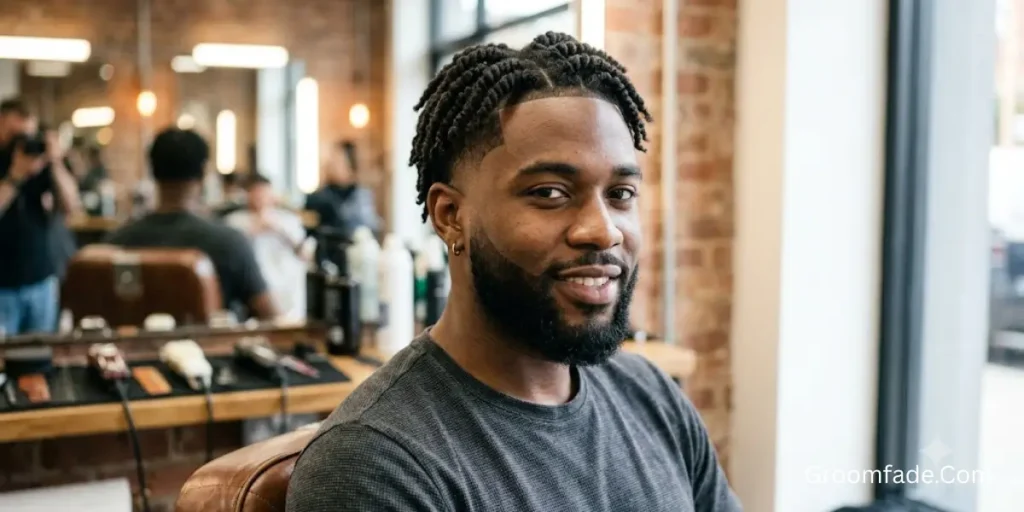 Temple Fade with Sponge Twists