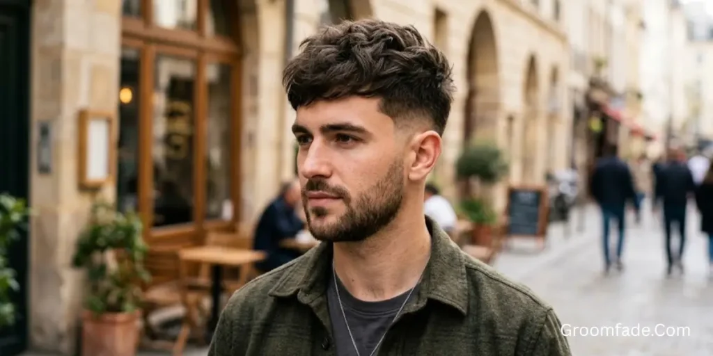Textured Crop With Mid Taper Fade