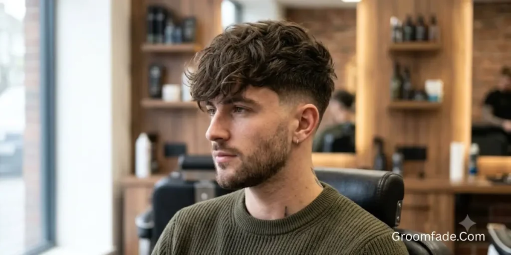 Textured Fringe Low Taper Fade