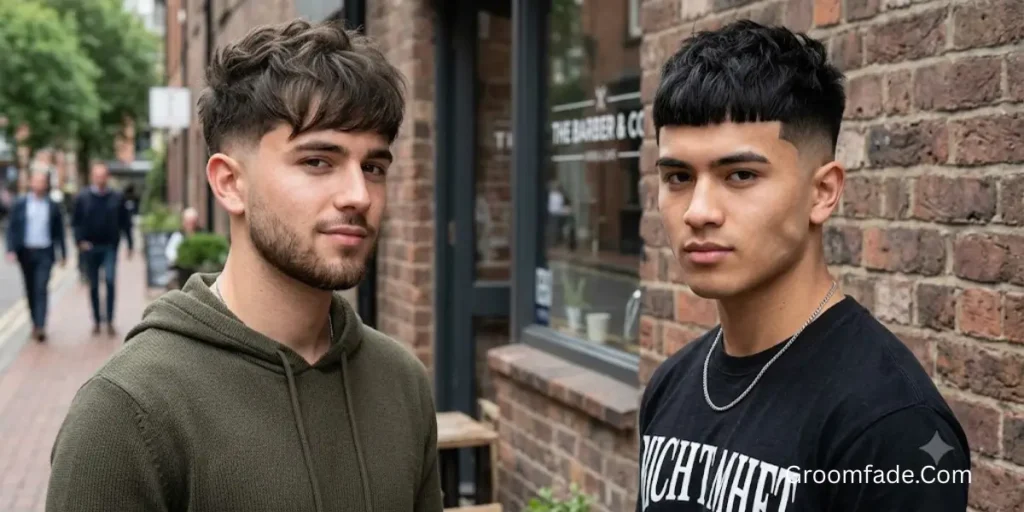 Textured Fringe Low Taper vs Edgar Haircut