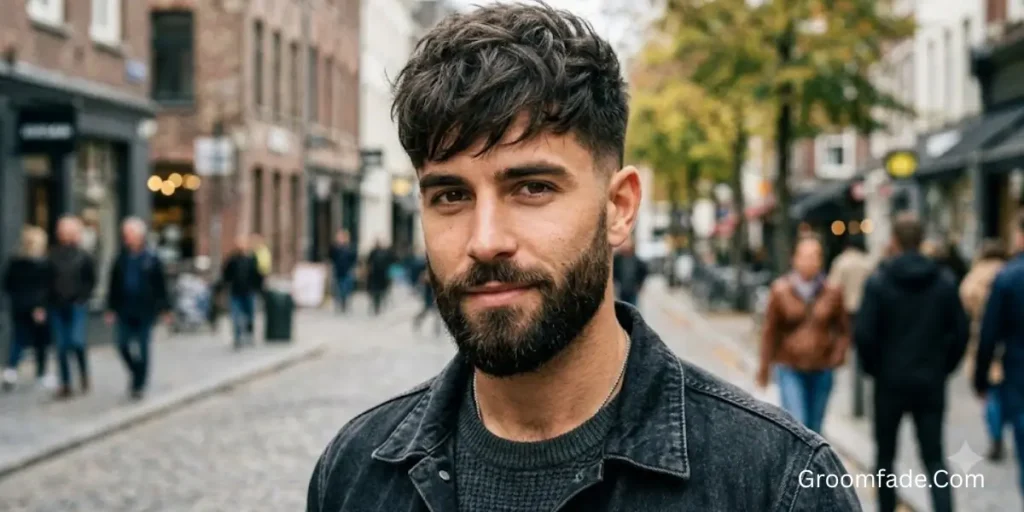 Textured Fringe with Beard