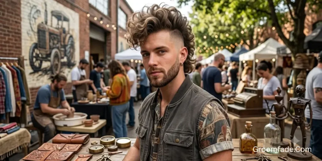 Wavy Mohawk Fade