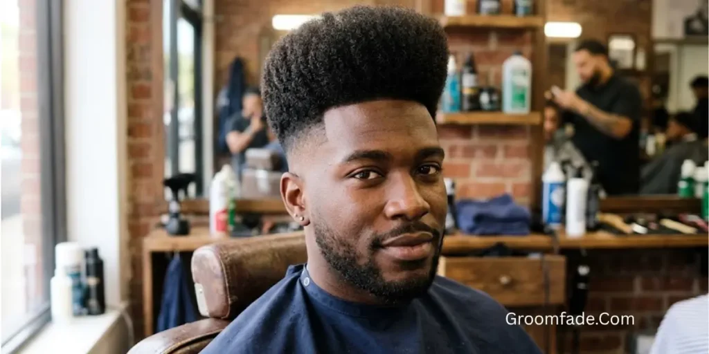 Afro Pompadour Fade