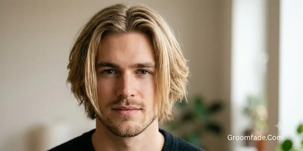 Blonde Middle Part