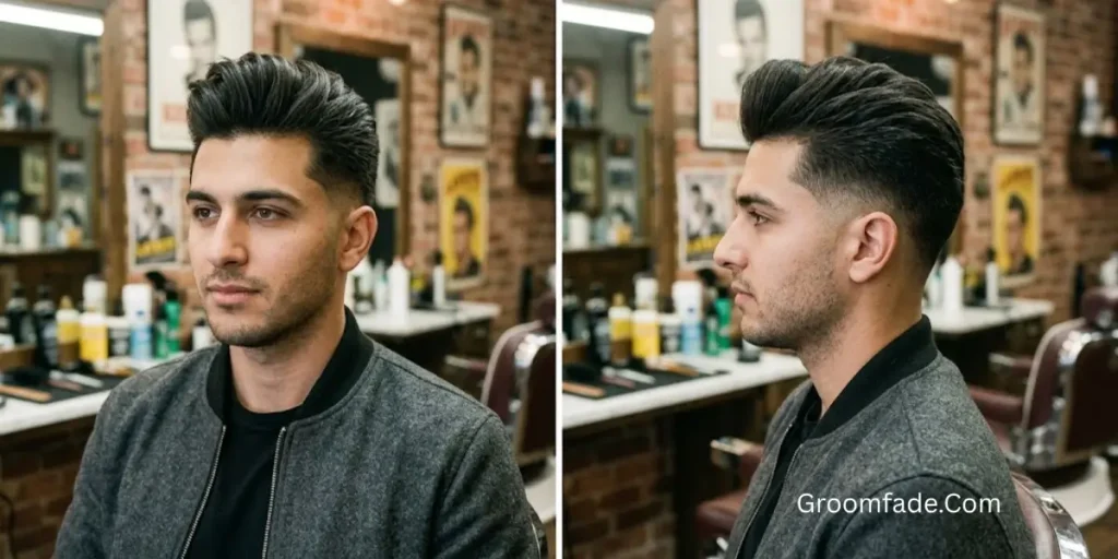 Blowout Temple Fade