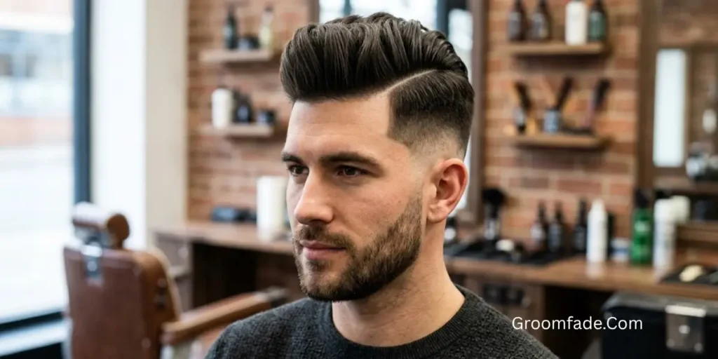 Disconnected Pompadour Fade