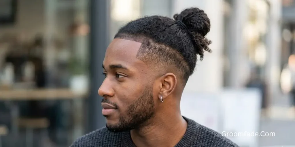 Drop Fade Man Bun