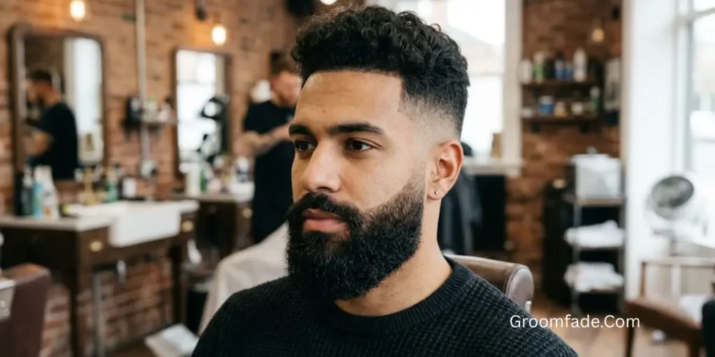 High Drop Fade With Beard