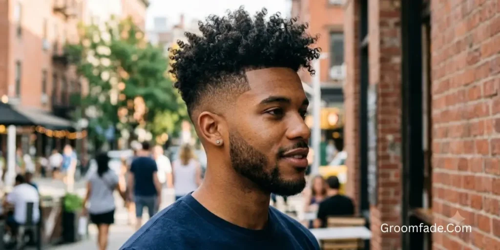 High Fade Curly Hair