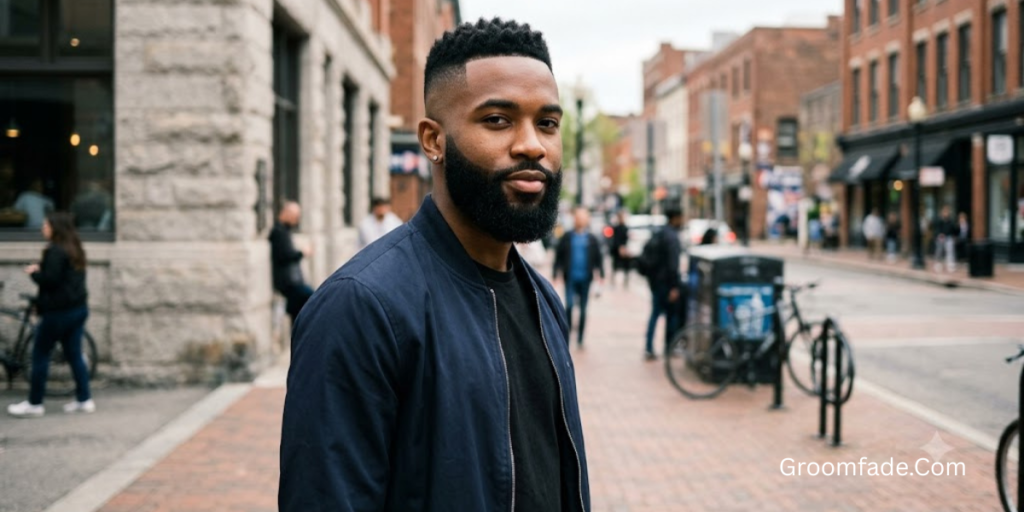 High Fade with Beard