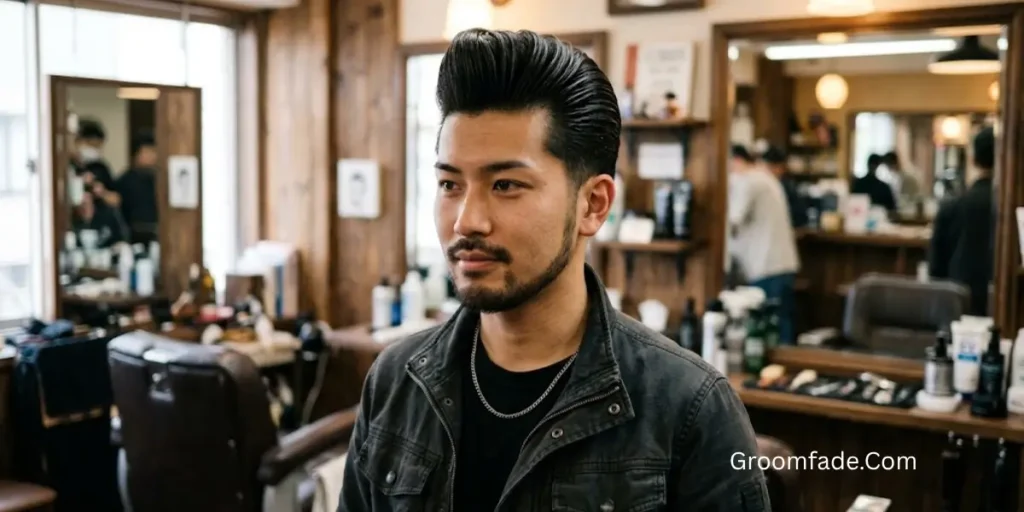 Japanese Pompadour Haircut