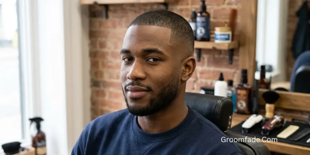 Low Drop Fade Buzz Cut