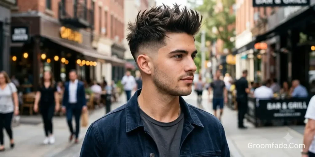 Low Fade Spiky Hair
