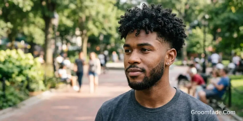Low Fade With Curly Hair