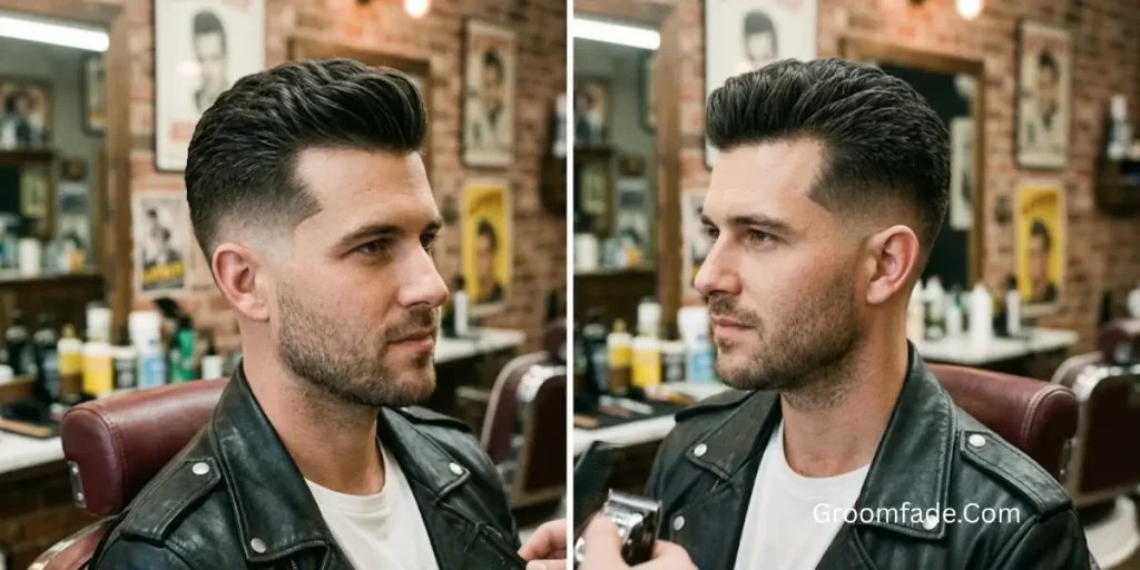 Low Temple Fade Hairstyle