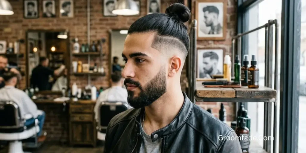 Man Bun Undercut Fade
