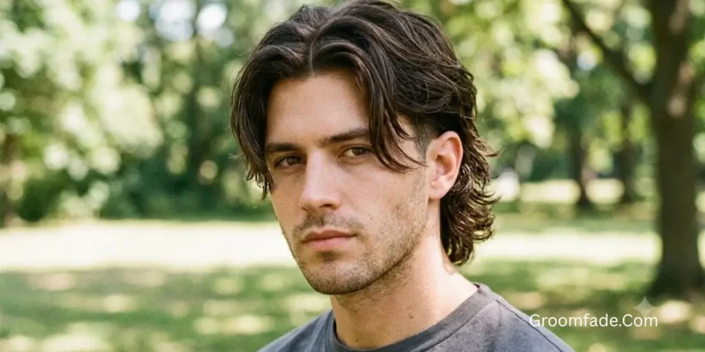 Middle Part Mullet