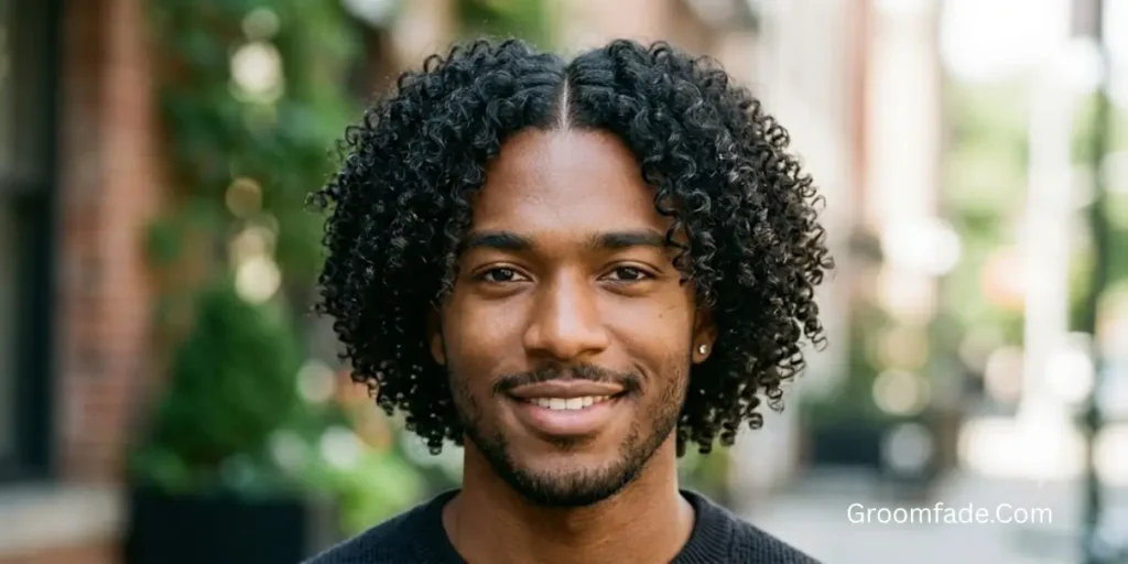 Middle Part for Curly Hair