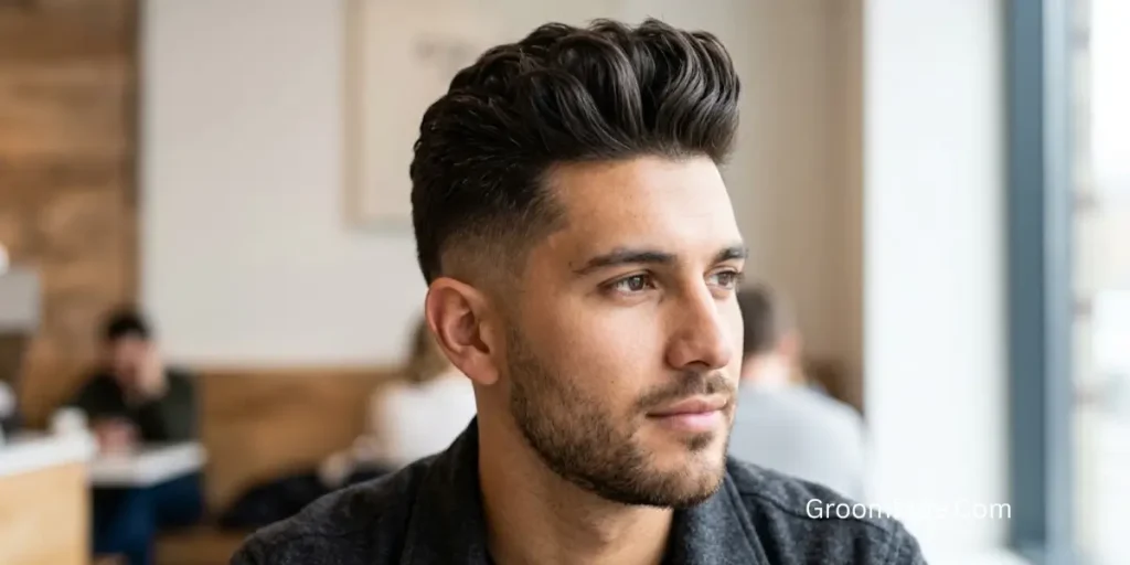 Natural Pompadour Fade