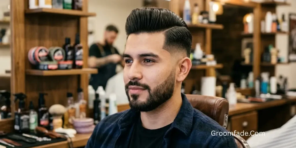 Pompadour Comb Over Fade