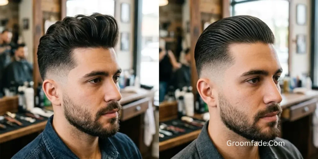Pompadour Fade vs Slick Back