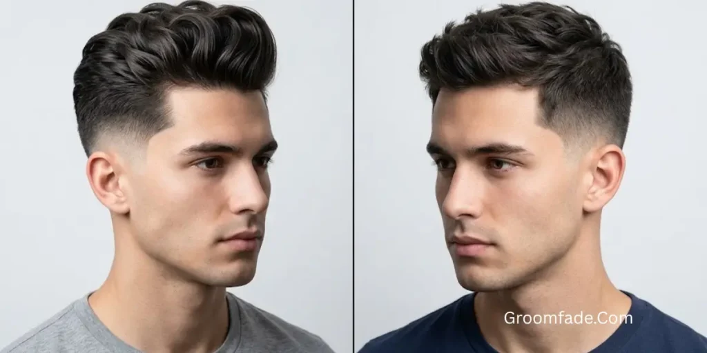 Pompadour Fade vs Taper Fade
